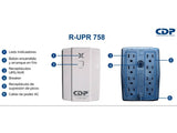 UPS CDP R-UPR 758 750VA/350 WATTS 8 TOMAS