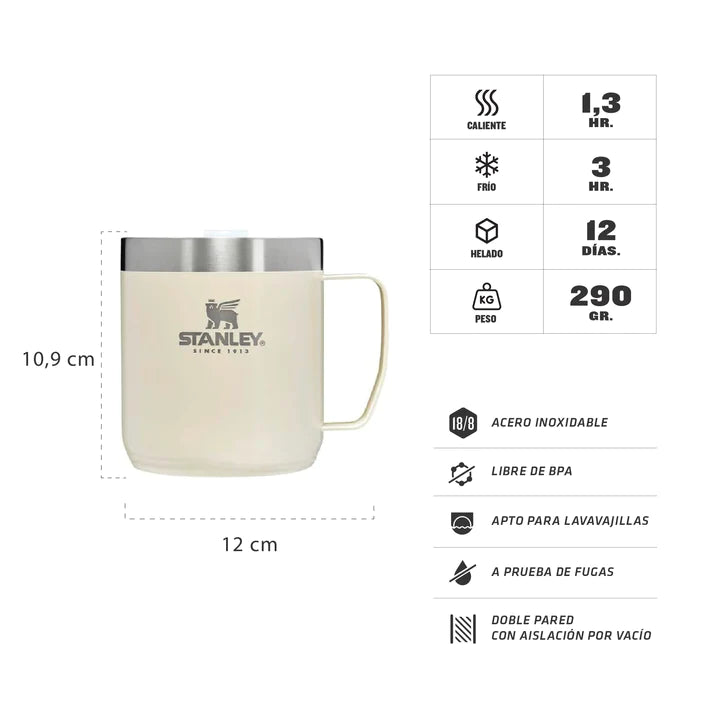 STANLEY CAMP MUG 8 OZ (237 ml) CREAM GLOSS