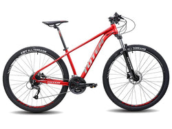 BICICLETA 29" TOTEM T8 TOURNEY 8V HIDRA 17" ROJO/NEGRO