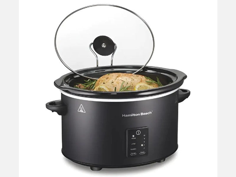 HAMILTON BEACH 5-LITER BLACK SLOW COOKER (33752)