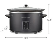 HAMILTON BEACH 5-LITER BLACK SLOW COOKER (33752)