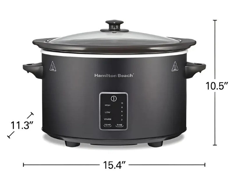 HAMILTON BEACH 5-LITER BLACK SLOW COOKER (33752)