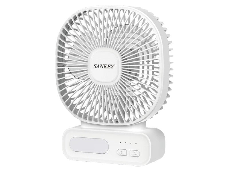 6" DESK FAN SANKEY FN6BAT21W WHITE