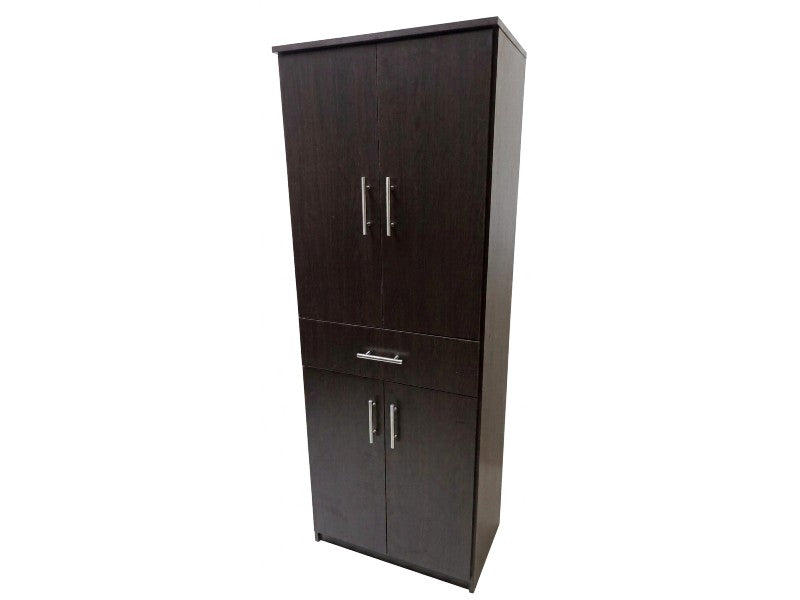 4-DOOR KITCHEN CABINET W/GLASS BROWN 1342