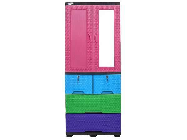 ARMARIO PLASTICO SANCHIA TITAN CON 1 ESPEJO MULTICOLOR