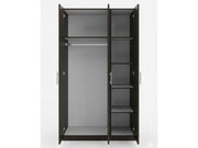 ATTICUS HOME EDITION 3-DOOR WARDROBE BROWN/WHITE