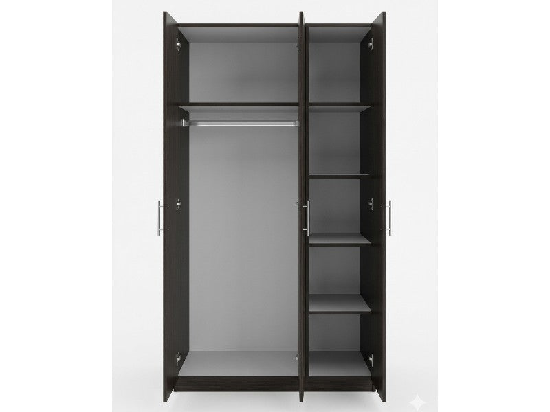 ATTICUS HOME EDITION 3-DOOR WARDROBE BROWN/WHITE