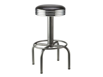 BLACK CHROME BAR STOOL