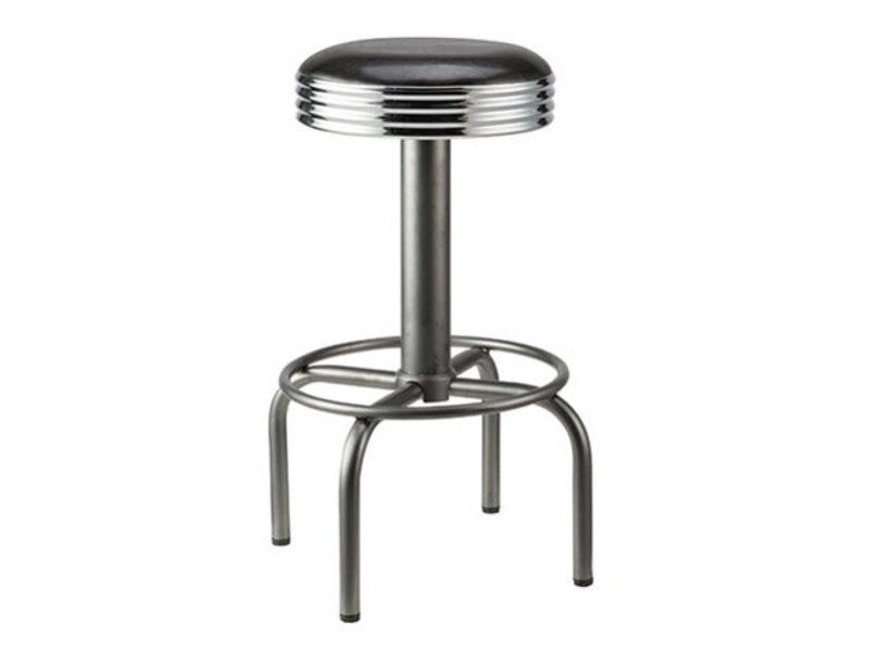 BLACK CHROME BAR STOOL