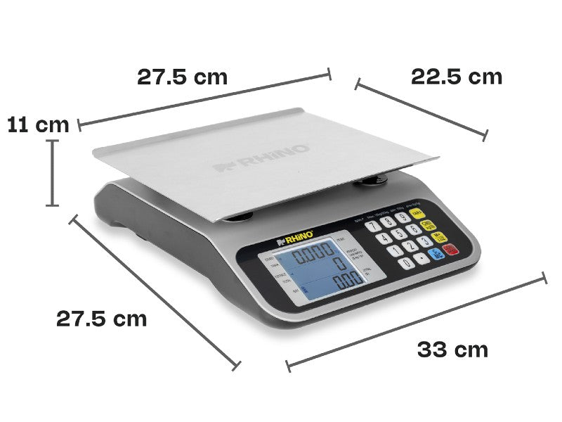 RHINO BAR-7 WEIGHT-PRICE SCALE 30KG/2G