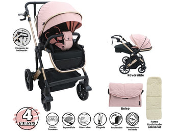BABY CARRIAGE BEBESITOS ALASKA3 PINK