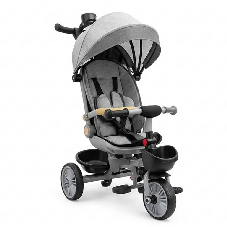 TRICICLO PARA NIÑO GRIS BEBESITOS EML 1026