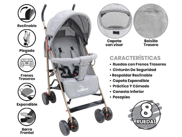 COCHE P/BEBE BEBESITOS KG102