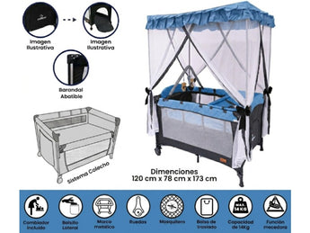 BABY PLAYPEN BEBESITOS LONDON3C BLUE