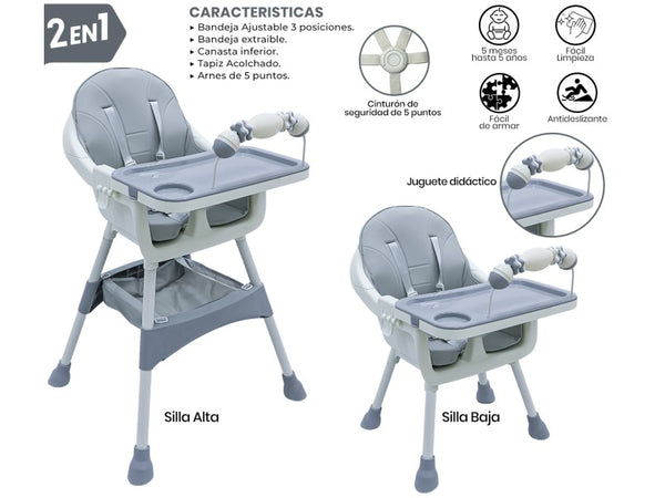 SILLA P/COMER BEBESITOS TFC31 GRIS