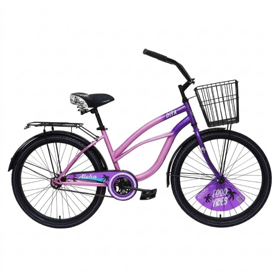 BICICLETA 24 BANANA SP DIVA MUJER MORADO/MORA PASTEL