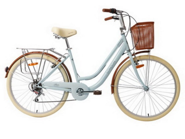BICICLETA 26 CITY LONDON MUJER CELESTEPASTEL/CAFE