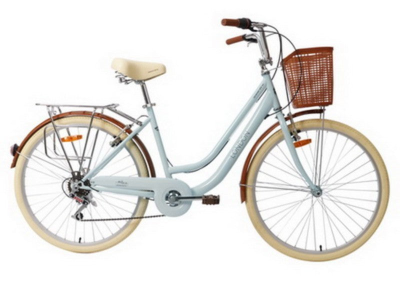 BICYCLE 26 CITY LONDON WOMEN'S LIGHT BLUE/BROWN