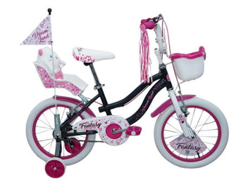 BICICLETA 16 INFANTIL SP FANTASY MUJER NEGRO/FUCSIA