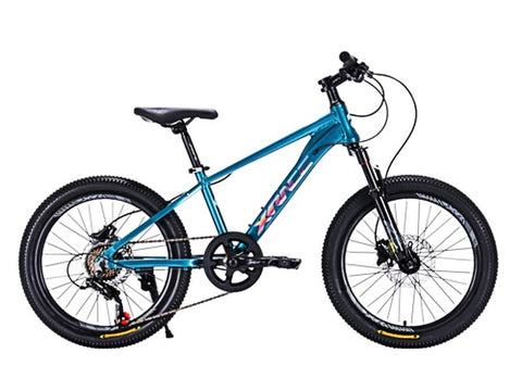 BICICLETA 20 MTB X-RACE ONE  MENTA/PLATA HIDRAULICO