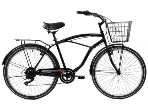 BICICLETA 26 BANANA SP COASTER HOMBRE NEGRO CON CAMBIOS