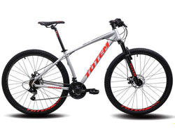 BICICLETA 29" TOTEM T7 7V. 17" M. GRIS CLARO/ROJO