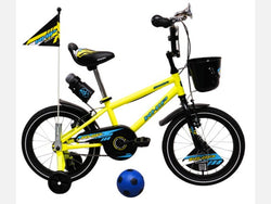 BICICLETA 16 INFANTIL SP WHIP HOMBRE AMARILLO NEON/AZUL