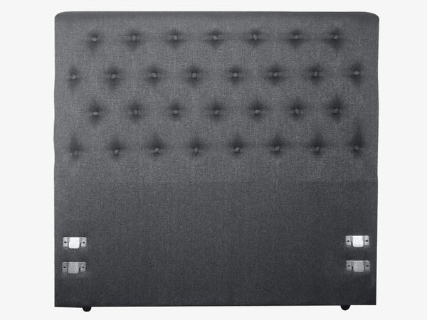 RESPALDO QUEEN BOTONES CAPITONEADOS GRIS