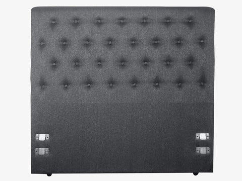 RESPALDO QUEEN BOTONES CAPITONEADOS GRIS