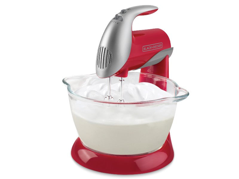 BLACK + DECKER MX900-RLA 5-SPEED RED GLASS BOWL MIXER