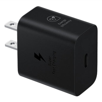 CARGADOR PARED BLACK 25W SAMSUNG TYPE-C DUAL SIN CABLE