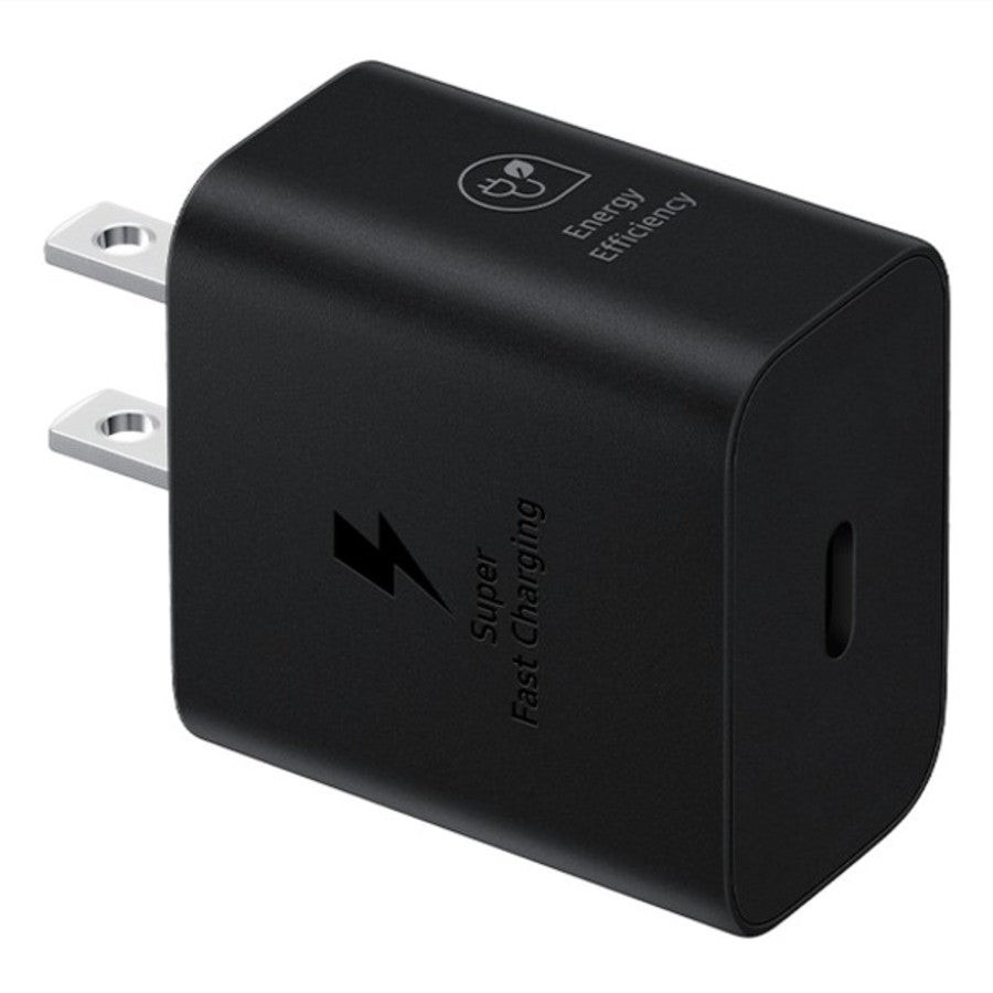 BLACK 25W SAMSUNG TYPE-C DUAL WALL CHARGER CABLE NOT INCLUDED