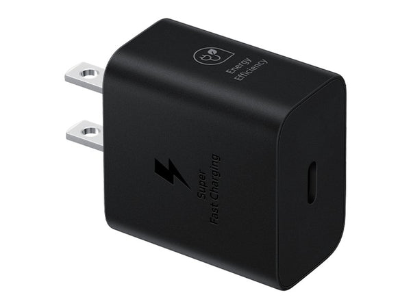 CARGADOR PARED BLACK 25W SAMSUNG TYPE-C DUAL SIN CABLE