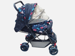 COCHE BEBE CAPRI AZUL ESTAMPADO CBS81
