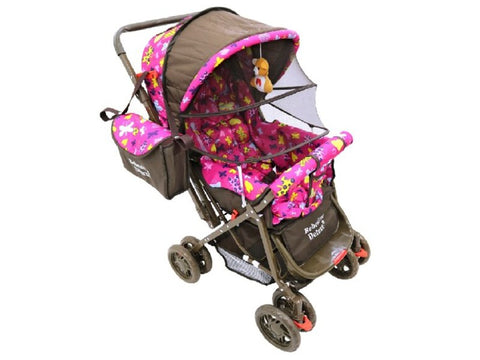 COCHE MANGO REVERSIBLE BEBESITOS CHOC444 ROSADO