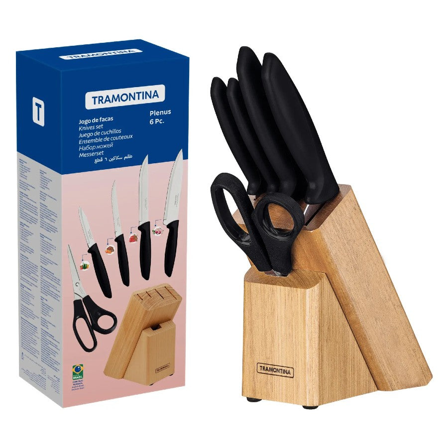 SET CUCHILLOS TRAMONTINA PLENUS 6 PIEZAS