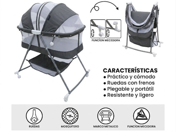 CUNA BEBE BEBESITOS RD3 GRIS