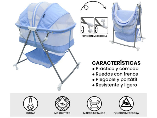 CUNA BEBE BEBESITOS RD13 CELESTE