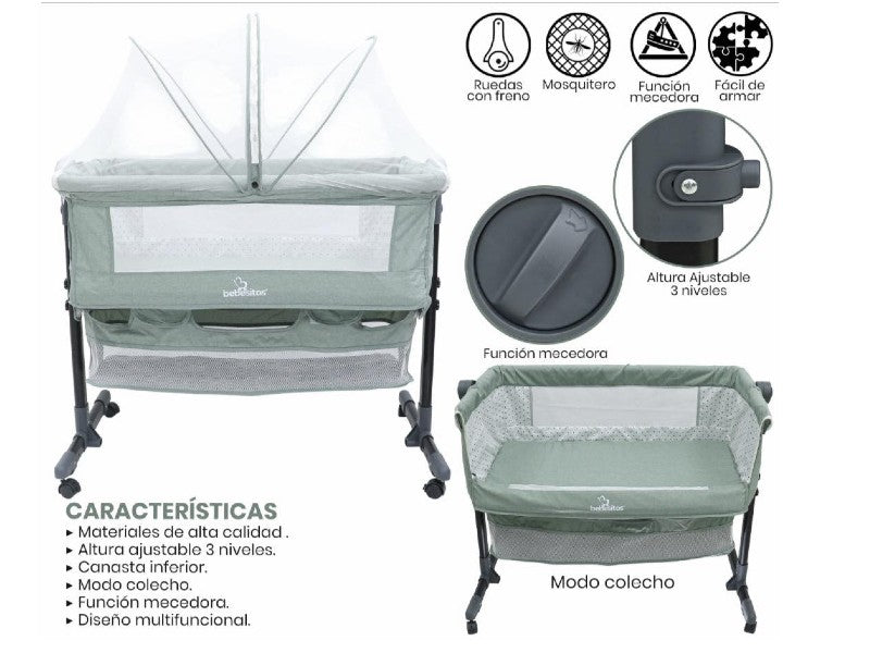 BABY CRIB BEBESITOS KG407 GREEN