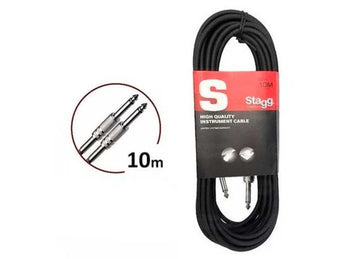 CABLE STAGG 1/4M M TO 1/4M M 33FT/10MT PVC FOR INSTRUMENTS