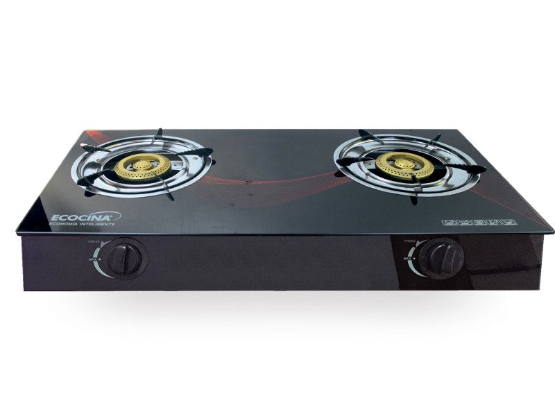 ECOCINA QH-A2V STAINLESS STEEL AND GLASS COOKTOP