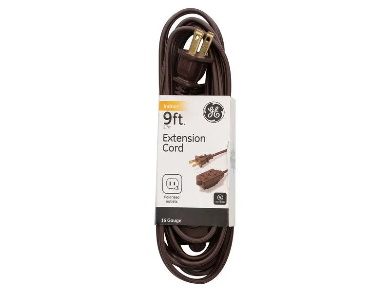 GE 51942 2.7M BROWN EXTENSION CORD