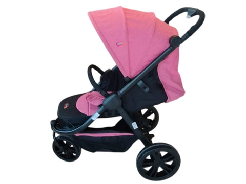 COCHE PARA BEBE ROSADO/NEGRO FDAHN009RN 3 RUEDAS 15KG