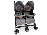 TWIN STROLLER GREY WONDER BABY JB212