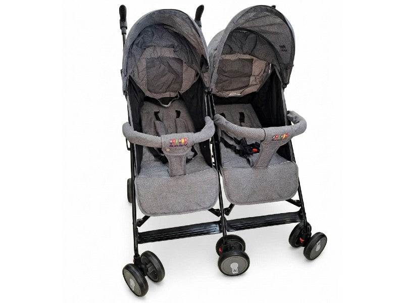 TWIN STROLLER GREY WONDER BABY JB212