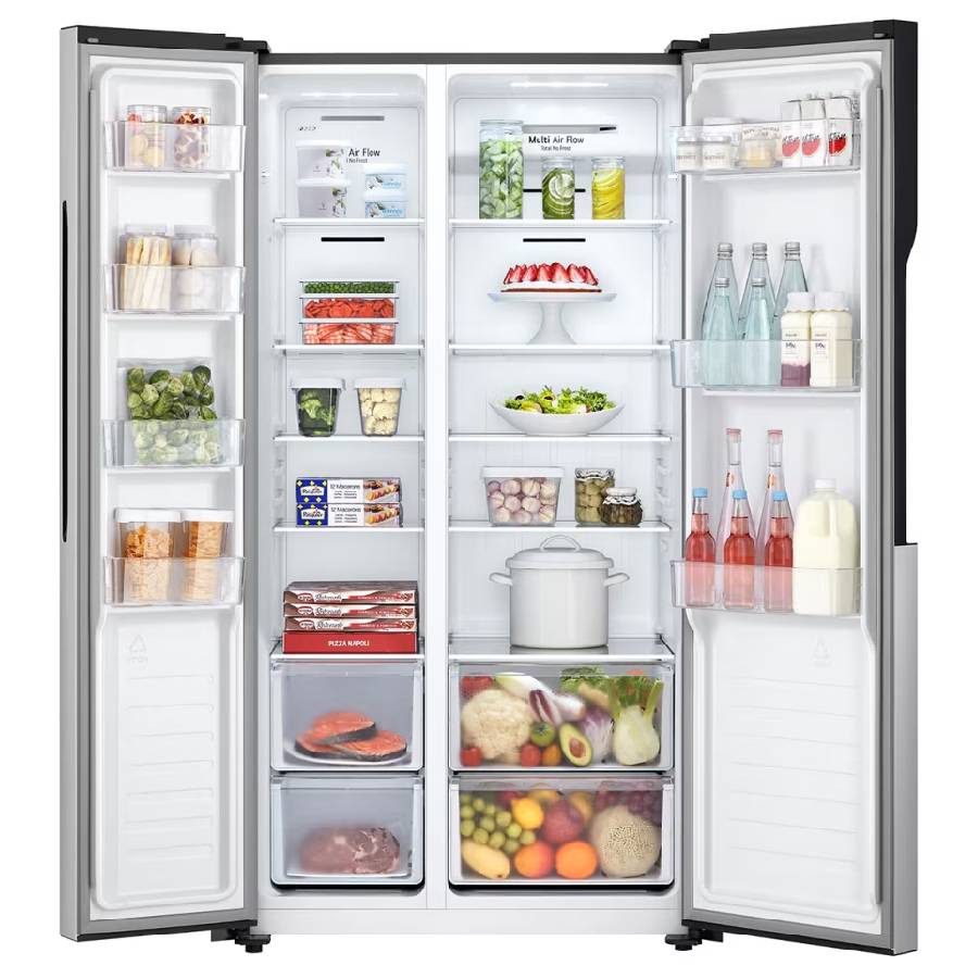 REFRIGERADORA LG GS51BPP SIDE BY SIDE 18 PIES PLATEADA