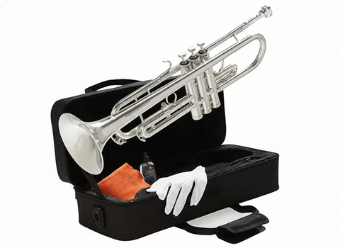 TROMPETA HOFFER HTP100N PLATEADA C/ESTUCHE