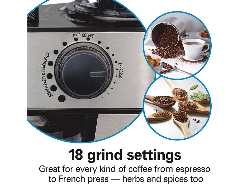 HAMILTON BEACH COFFEE GRINDER 80385 STAINLESS STEEL