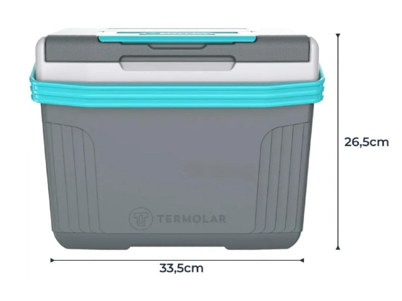 HIELERA TERMOLAR 8 LITROS GRIS