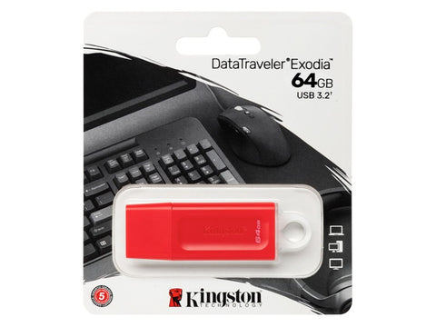 KINGSTON 64GB USB 32 GEM 2 EXODIA RED